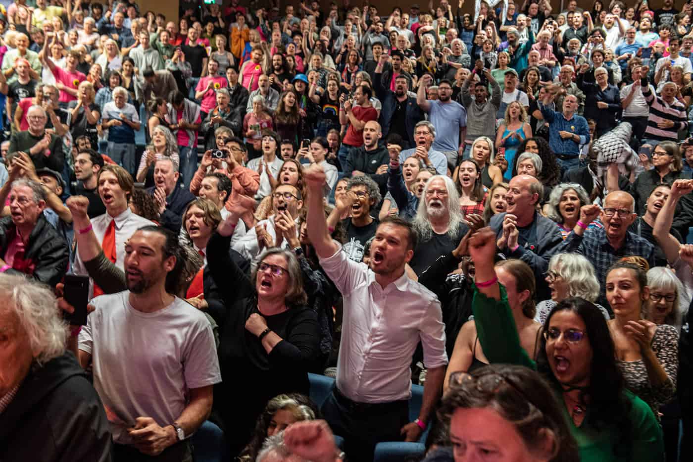 a crowd shot of the opening rally at Marxism Festival 2024