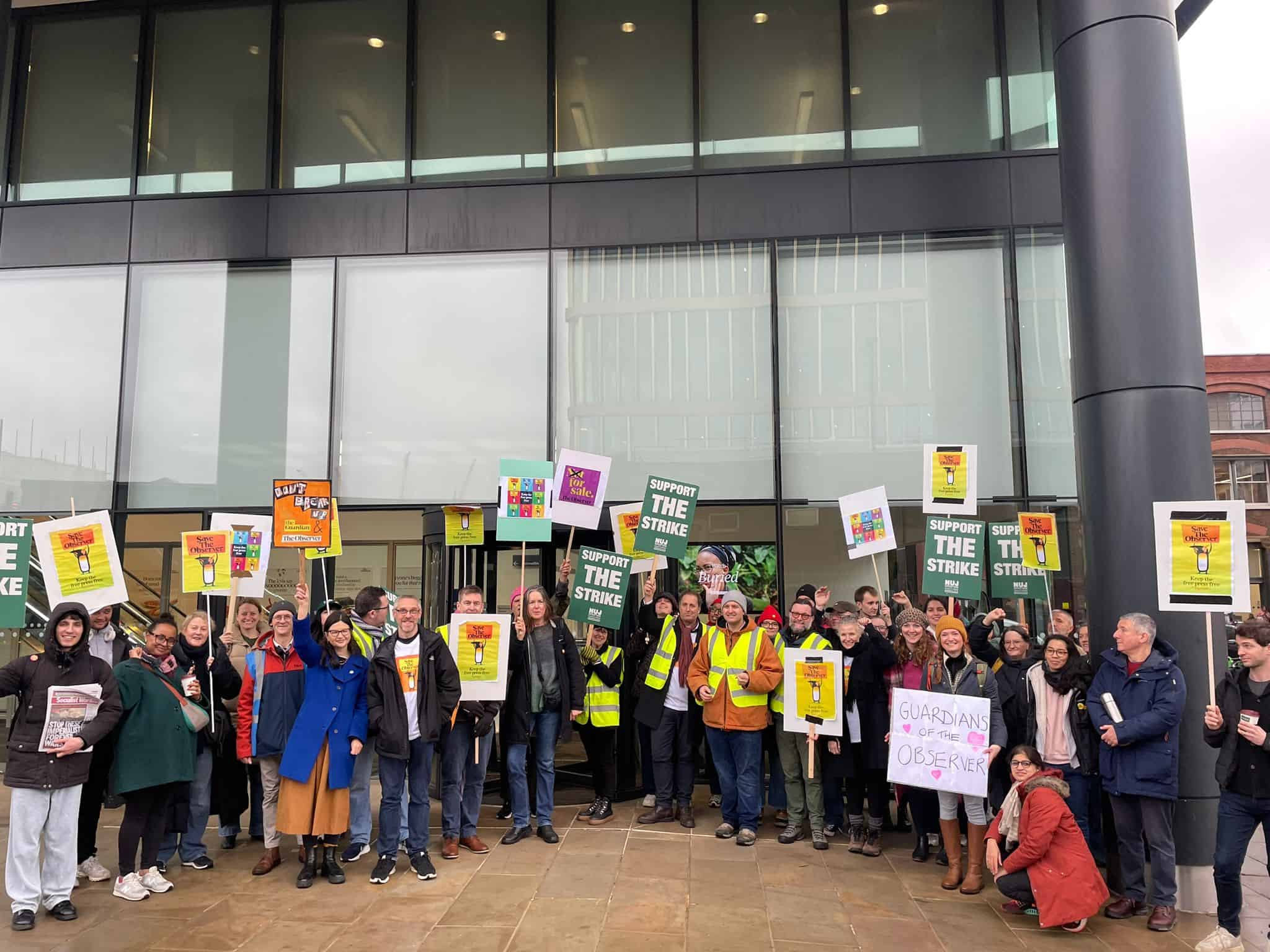 On the picket line outside the Guardian and Observer HQ