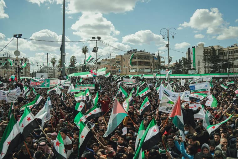 Protestations syriennes à idlib