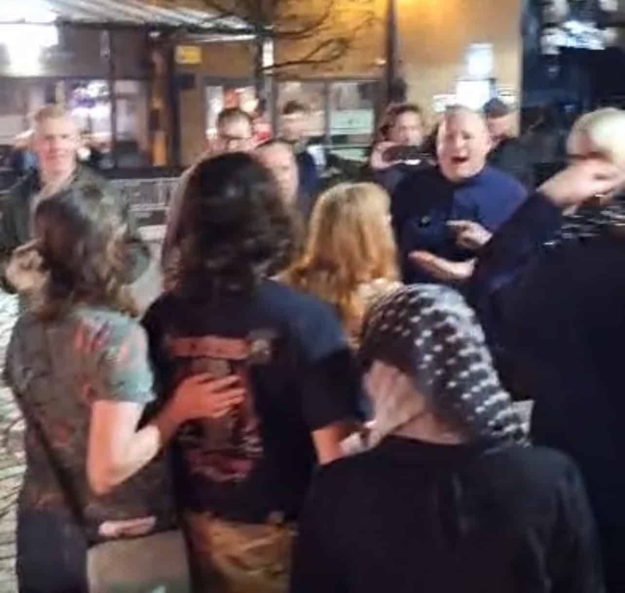 The far right confront anti-racists at the LMHR gig in