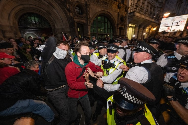 On the flotilla protest in London