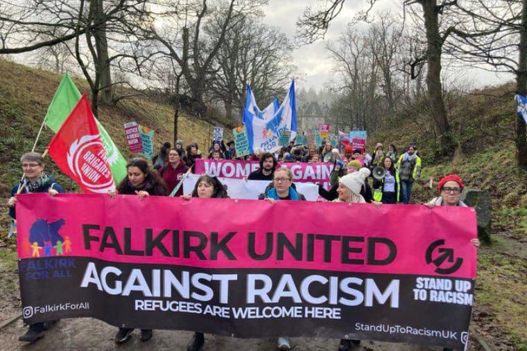 La marche pour l’unité de Falkirk montre que les antiracistes sont majoritaires