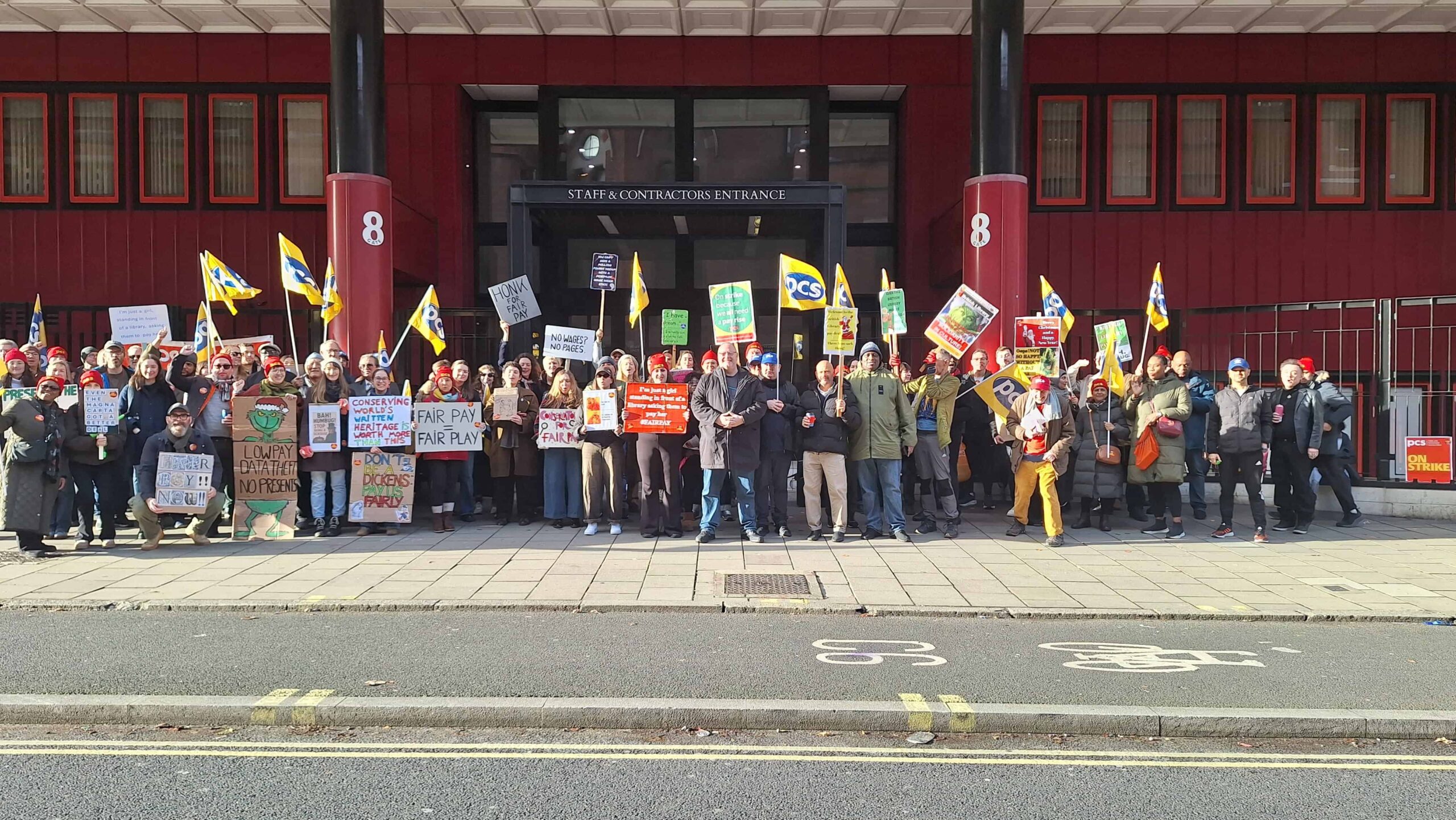 Strikers on the picket line