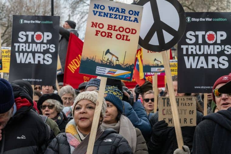 Venezuela demo outside Downing St on 11 January