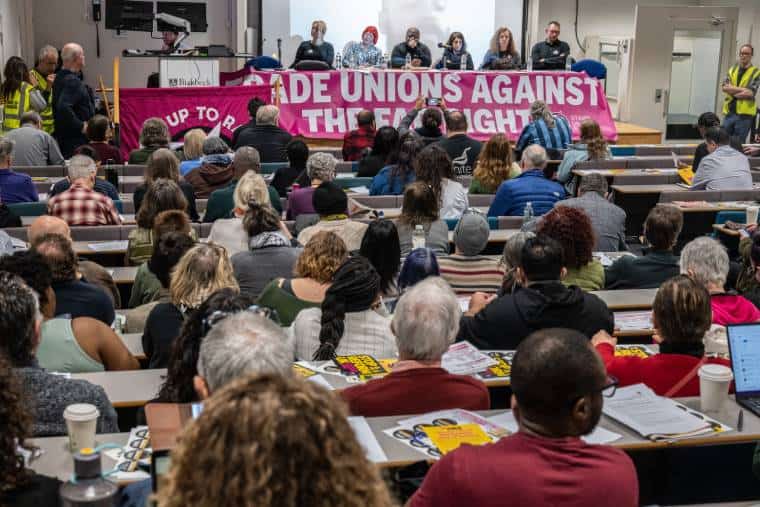 Les dirigeants syndicaux soutiennent la marche de l’alliance Ensemble contre l’extrême droite