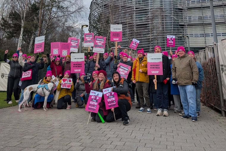 A previous picket at University and College Union (UCU) pickets at Northumbria University (Photo: UCU)