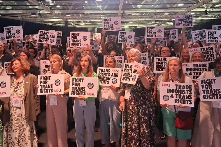 Congrès syndical de l'UCU : les membres s'engagent à combattre le fascisme et à défendre les droits des trans+