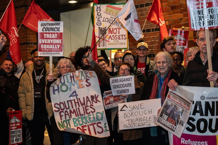 Les militants du logement repoussent les promoteurs immobiliers dans le sud de Londres