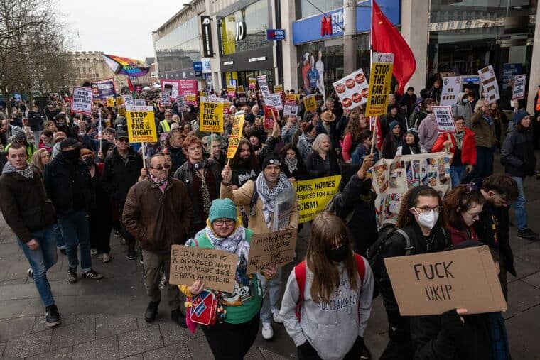 Manifestation contre le parti d'extrême droite Ukip à Southampton l'année dernière (Photo : Guy Smallman)