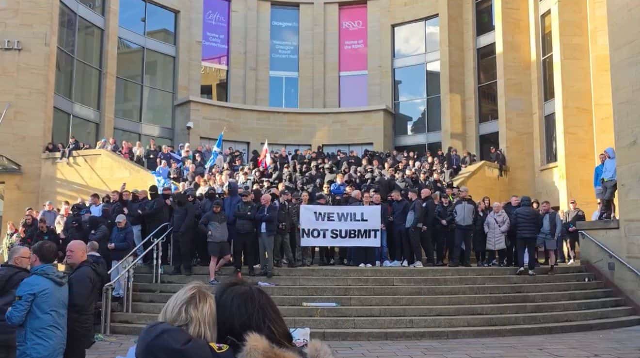 Far right thugs in Glasgow