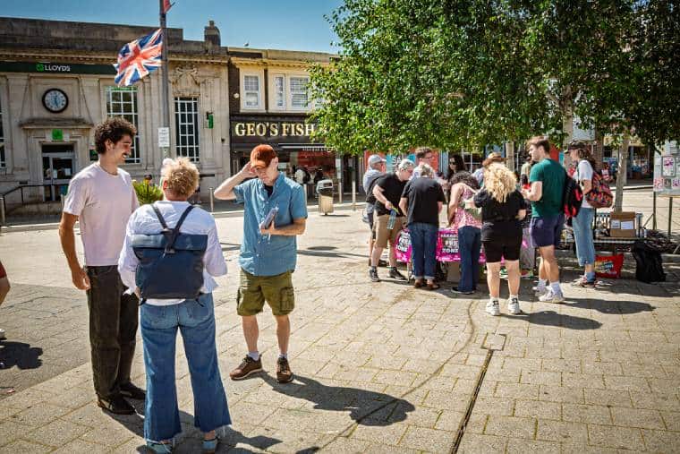 Stand Up To Racism supporters in Clacton (pic: Stand Up To Racism)