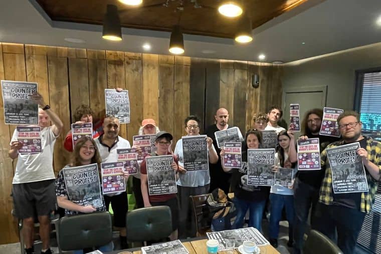 Les militants de Glasgow affirment que l'extrême droite ne protège pas les femmes et les filles