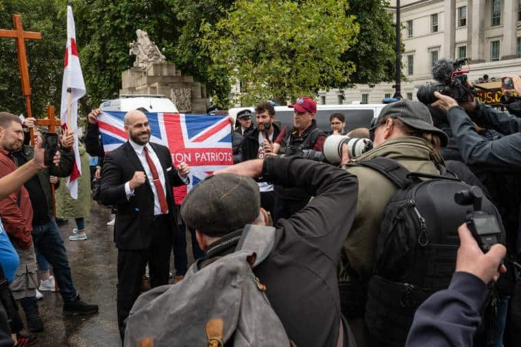 Nick Tenconi de l'UKIP dans l'ouest de Londres le 29 août 2026