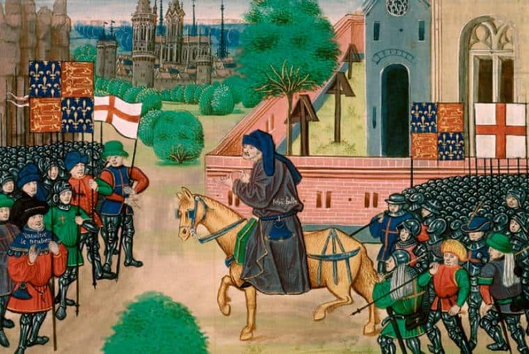 paysans se révoltant contre les seigneurs féodaux en 1381