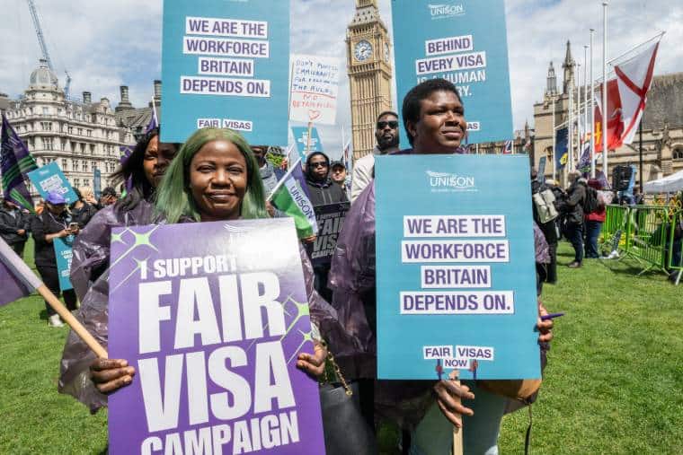 Migrant workers in the Unison union took their fight to Westminster in June