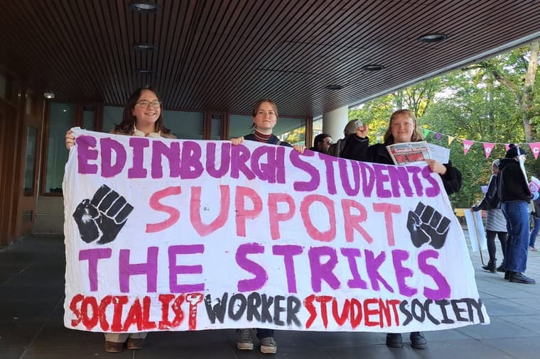 Edinburgh students are backing university workers