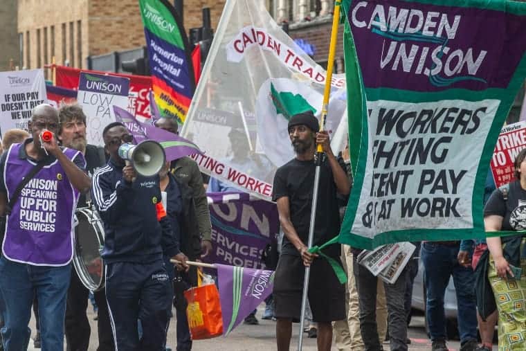 Camden traffic wardens marching in 2023