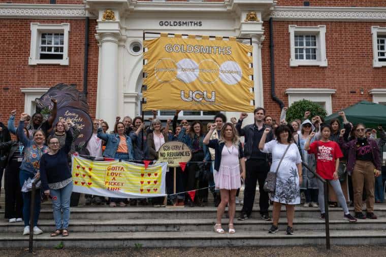 Les membres de Goldsmiths UCU se mobilisent après près de trois mois de grève