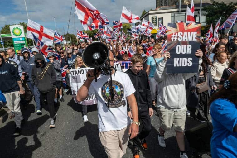 Far right on the march in Portsmouth