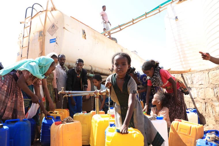 A refugee camp in Mai Tsebri for those forced to flee their homes when violence erupted in the Tigray Region in November 2020.