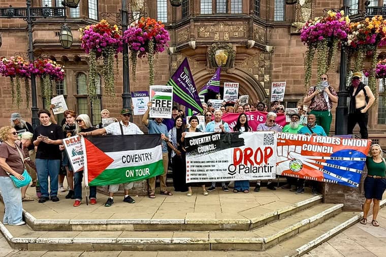 Protesting against Coventry city council