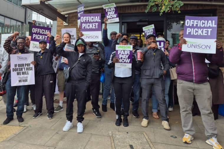 Camden traffic wardens on the picket line