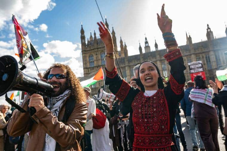 Marche pour la Palestine le 10 octobre 2026 (Photo : Guy Smallman)