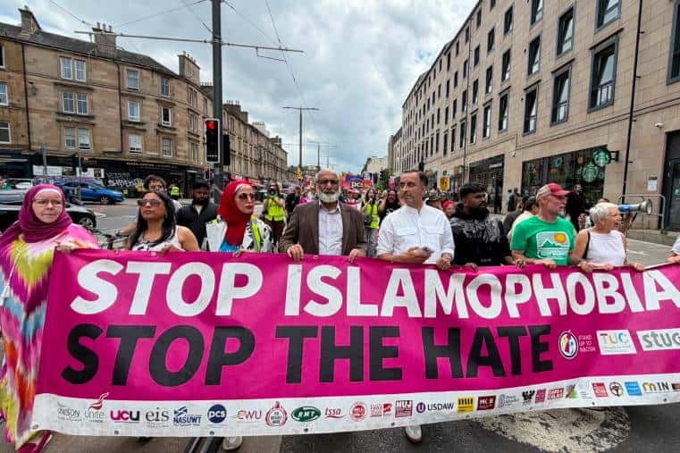 Le SUTR d'Édimbourg proteste contre l'islamophobie