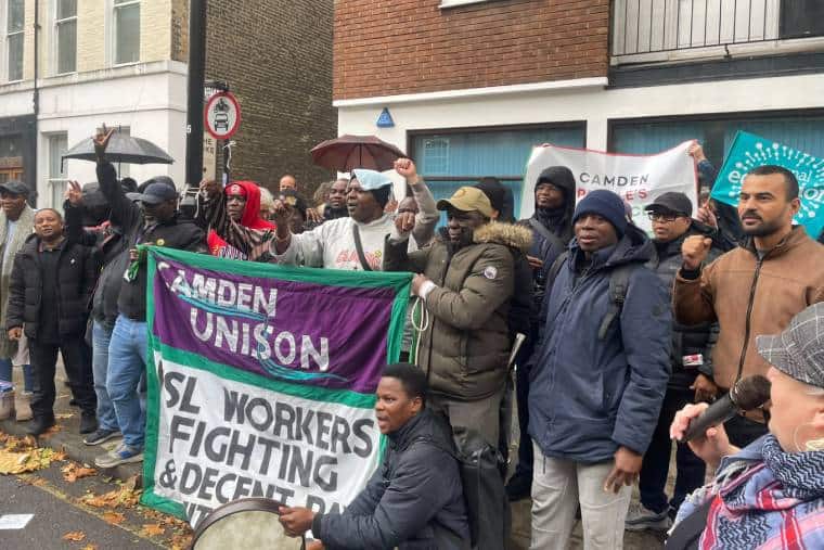 Camden traffic wardens rally on Monday 26 October