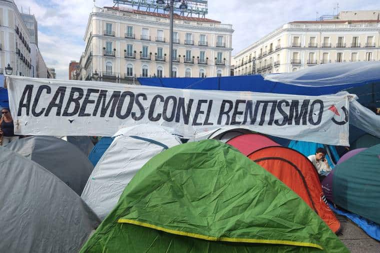 Un campement à Madrid